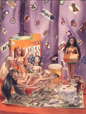 Carol Griffith; Breakfast Of Champions, 2005, Original Watercolor, 30 x 22 inches. Artwork description: 241 I watch the news too often. ...