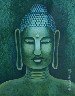 Chandru Hiremath; Buddha-Csh008, 2014, Original Painting Acrylic, 18 x 24 inches. Artwork description: 241 Buddha...
