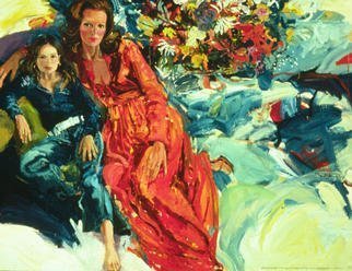 Doyle Chappell; Terry And Harriet, 1973, Original Painting Acrylic, 68 x 48 inches. Artwork description: 241 Fluid 