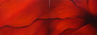 Dian Paura Chellis; Pulse, 2011, Original Painting Oil, 48 x 18 inches. Artwork description: 241  light, red, lily  ...