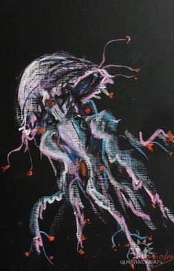 George Chernoles; Meduza, 2009, Original Pastel Oil, 18 x 26 cm. 