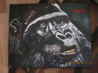 Chris Cooper; Ndumo The Gorilla, 2014, Original Painting Acrylic, 20 x 16 inches. Artwork description: 241    koko, ape, gorilla         ...