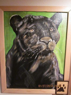 Chris Cooper; Panther, 2014, Original Painting Acrylic, 12 x 16 inches. Artwork description: 241  panther, animal, acrylic  ...