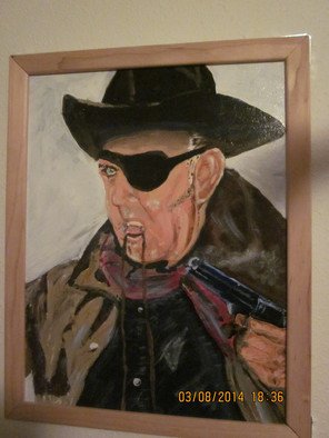 Chris Cooper; Real Grits, 2013, Original Painting Acrylic, 20 x 16 inches. Artwork description: 241     cowboy, grit, western, painting, original, signed             ...