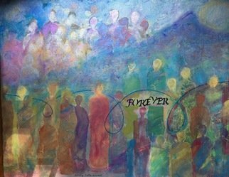 Cindy Kornet; Forever, 2017, Original Painting Acrylic, 16 x 20 inches. Artwork description: 241 Mt Sinai spirit soul connection foreverspiritual beings...