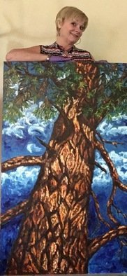 Cindy Pinnock; Ponderosa Pine Tree, 2017, Original Painting Oil, 30 x 48 inches. Artwork description: 241 Giant Ponderosa pine tree, tree, pine tree, nature, idaho artist, fir tree, wilderness art, tree art...