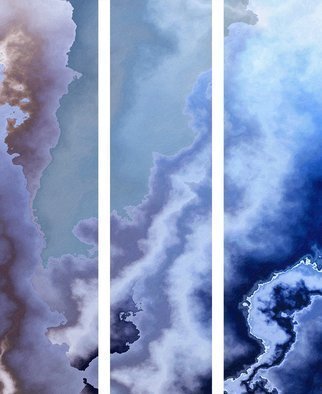 Cheryl Hrudka; Storm Brewing Somewhere, 2020, Original Digital Art, 49 x 60 inches. Artwork description: 241 The piece is a set of 3 panels representing everyday occurrences.  The entire image is 60 x 49 with 2 inches between panels.  Limited edition of 5. ...