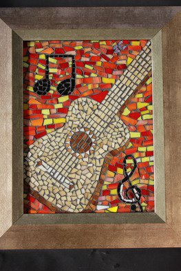 Jonathan  Cohen; Guitar Mosaic, 2014, Original Mosaic,   inches. Artwork description: 241  GUITAR MOSAIC $195. 00  ...