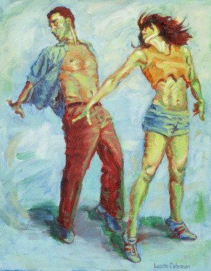 Lucille Coleman; Jumpstreet, 2006, Original Painting Oil, 11 x 14 inches. Artwork description: 241  Hip Hop Jazz Dancing - from my small works series.  ...