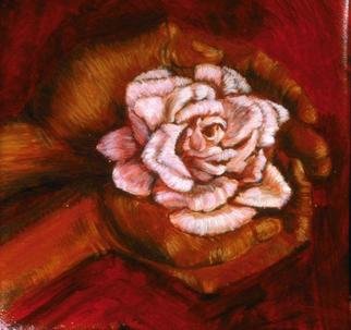 Lucille Coleman; Roses In Hand, 2003, Original Painting Oil, 11 x 11 inches. Artwork description: 241 Pink Rose in Hands created in a cross hatch oil painting style. A(c) 2003 Lucille Coleman...