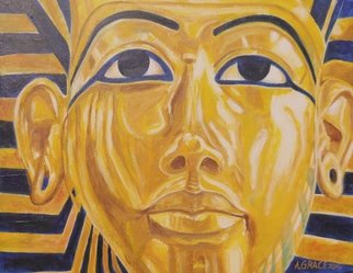 Arnold Grace Jr; KING TUTANKHAMUNS REPOSE, 2011, Original Painting Acrylic, 20 x 16 inches. Artwork description: 241  pharoah, egyptian art, tutankhamun, egyptian pharaoh, pyramids, egyptian treasure, king tutankhamun, tut's golden mask, gold, egyptian gold, gold, treasure, , beautiful golden mask. original fineart painting, impressionism, fine art,  ...