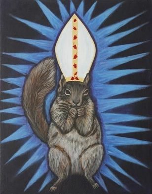 Michelle Waters; Holy Squirrel, 2006, Original Painting Acrylic, 11 x 14 inches. 