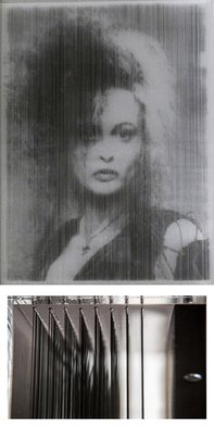 Jim Stevens; Helena Bonham Carter, 2016, Original Painting Other, 21 x 28 inches. Artwork description: 241 Acrylic painting on over 1,000 strands of layered nylon monofilament line. ...