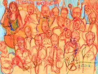 Sheri Smith; The Stan Kenton Orchestra, 2018, Original Printmaking Giclee, 24 x 18 inches. Artwork description: 241 The Stan Kenton Legacy Orchestra...