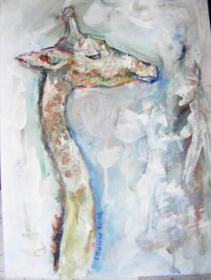 Lisa Counts; Giraffe, 2007, Original Painting Acrylic, 8 x 10 inches. 