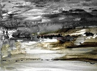 Cristalle Amarante; Transversed Waterscape Series, 2021, Original Watercolor, 18 x 24 inches. Artwork description: 241 Transversed Waterscape series overtone reflection...