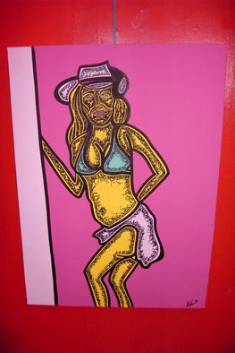 James Enders; PINK COWGIRL BY ENDERS, 2010, Original Mixed Media, 2 x 3 feet. Artwork description: 241      THIS CAN BE BEST DESCRIBED AS AN ABSTRACT FGURATIVE IN A TYPICAL ENDERS STYLE     ...
