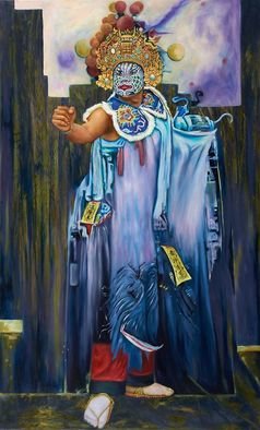  Jian Yu Jhuang; Armed Guard, 2015, Original Painting Oil, 82 x 135 cm. Artwork description: 241 He stood up and crouched, and fenced with his hand .Until the end we will defend our one and only God. ...