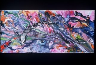 Dan Cope; Joyous Noise, 2008, Original Painting Acrylic, 18 x 36 inches. Artwork description: 241          abstract art, digital print, fantasy, surreal, music          ...