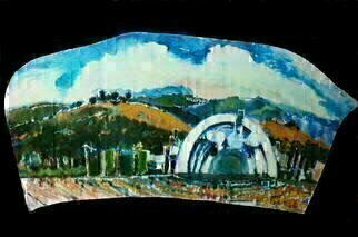Daniel Clarke, 'Bowl Dreams', 2004, original Painting Acrylic, 70 x 30  x 1 inches. Artwork description: 10227 Bowl Dreams was completed as part of the Hollywood Bowl Sphere Art Project.The Sphere Art Project is a once- in- a- lifetime art event to celebrate the Hollywood Bowl. More than 80 local artists - including new and established artists as well as celebrities - are creating original ...