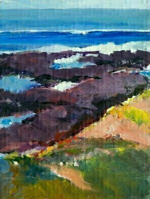 Daniel Clarke, 'Cambria Coastline No 2', 2009, original Painting Acrylic, 12 x 20  x 0.2 inches. Artwork description: 10227  Cambria Coastline no 2 is part of the Artist's California Coastline series of paintings. ...