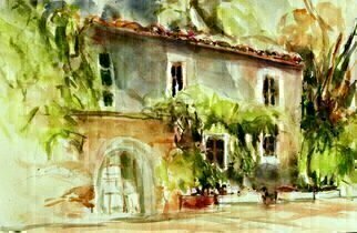 Daniel Clarke, 'Old Mill November 2015', 2015, original Watercolor, 18 x 12  x 0.1 inches. Artwork description: 7851  Old Mill San Marino Historical Building Registered landmark California Spanish architecture ...