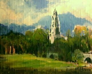 Daniel Clarke, 'California Tower Balboa Park', 2017, original Painting Acrylic, 16 x 20  x 0.1 inches. Artwork description: 6267 California Tower in Balboa Park on a gorgeous sunny afternoon.  This is one of the more spectacular scenes in the Park.  Very inspired to do this one   Acrylic on board...
