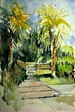 Daniel Clarke, 'Huntington Back Walk', 2018, original Watercolor, 12 x 18  x 0.1 inches. Artwork description: 3099 As I walk the shadowed lane,In Huntington back walk travels,The Sun kisses the morning sky,And all will be schooled on the way,To nature s being on high,Lovely will the agents of color,Grasp my sinful ways...
