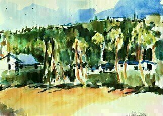 Daniel Clarke, 'Near Haleiwa Hawaii', 2019, original Watercolor, 15 x 11  x 0.1 inches. Artwork description: 6267 ranquility, one does not find on modern WaikikiOne only imagines what use to beTall hotels and shops dot every spaceServing the millions who come to this place.The beach has narrowed over recent timesA narrow strip remaining from its prime.Big ones, fat ...