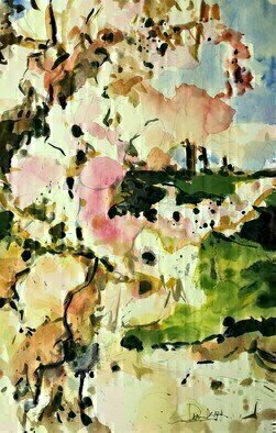 Daniel Clarke, 'Printemps', 2020, original Watercolor, 12 x 18  x 0.1 inches. Artwork description: 2703 In my backyardNothing is so beautiful as Spring aEUR