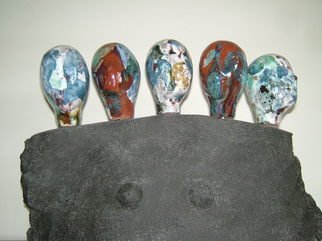 Daniel Janssens; Five Headed Female Bust, 2008, Original Sculpture Ceramic, 60 x 50 cm. 