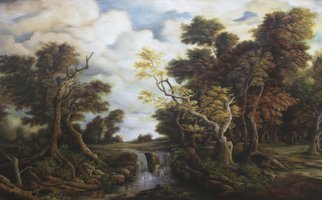 Dan Scurtu; Old Forest, 2013, Original Painting Oil, 108 x 68 cm. Artwork description: 241  dan scurtu, landscape, classical, baroque, flemish, oil painting, classical painting, landscape painting, forest painting ...