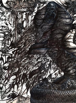 Patrick  Hyde; Maelstrom, 2014, Original Drawing Pen, 11 x 17 inches. Artwork description: 241   drawing pen and marker, scanned to digital, hybrid workflow.  ...