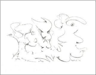 Dave Martsolf, Bouquet, 2002, Original Drawing Pen, size_width{Judging_Picassso-1458836592.jpg} X 7.5 inches