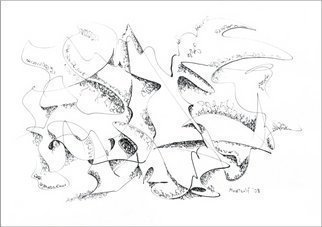 Dave Martsolf, Bouquet, 2008, Original Drawing Pen, size_width{Masque-1458836306.jpg} X 7 inches
