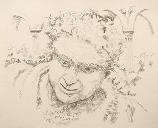 Dave Martsolf, 'Nero ', 1980, original Drawing Pencil, 9.5 x 7.5  inches. Artwork description: 7059  Nero, Roman Emperor, was the subject of this pencil drawing.  One of his eyes is out of place, as is said was his mind.  So, the eye is the window here to that untroubled soul who could give vent to all his mental twists and turns. ...