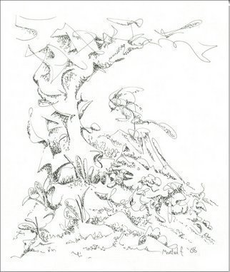 Dave Martsolf, Bouquet, 2008, Original Drawing Pen, size_width{On_the_Mountainside-1458836363.jpg} X 9 inches