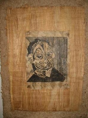 Dennis Duncan; Mask II, 1982, Original Woodworking, 16 x 24 inches. 