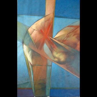 Jorge Posada; Exodus, Escape VI, 2007, Original Painting Oil, 48 x 72 inches. Artwork description: 241  Composition of a human form in motion  ...
