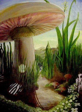 Devi Delavie; Home Sweet Home, 2003, Original Painting Acrylic, 30 x 40 inches. Artwork description: 241 After a hard day of cleaning leaves and birthing blossoms, it' s nice for a faie to go home....