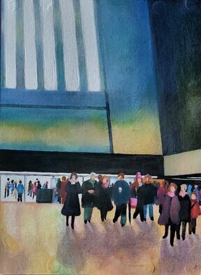 Denise Dalzell; Bankside, 2024, Original Painting Acrylic, 12 x 17 inches. Artwork description: 241 A scene from Suthbank, London, Winter 2023. ...