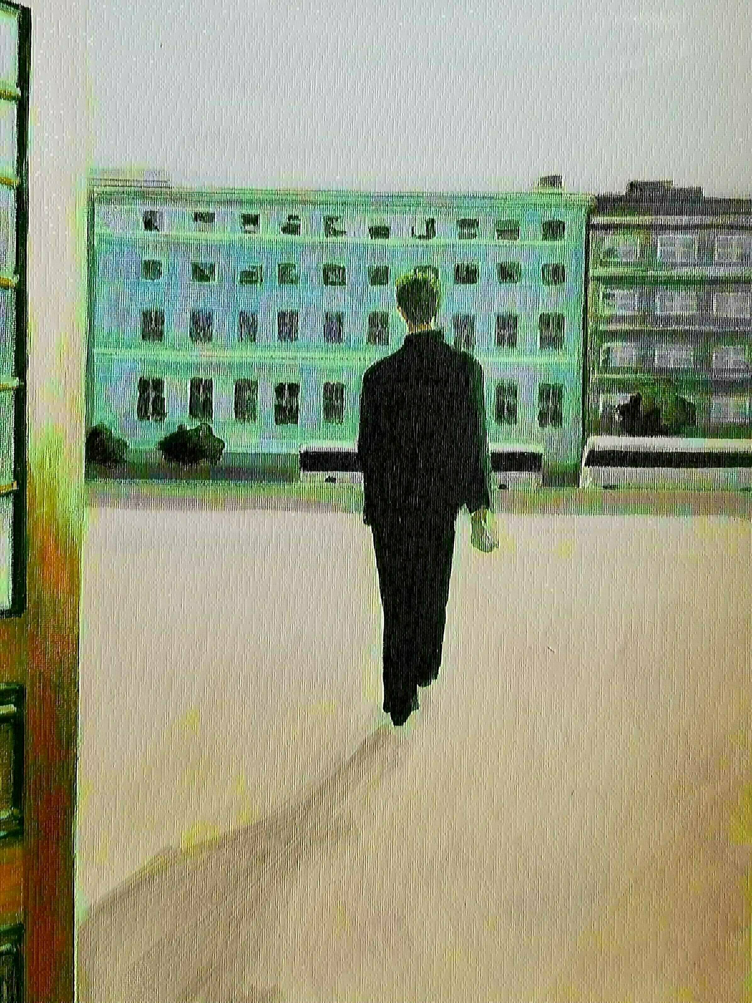 Denise Dalzell; Cromwell Road, 2021, Original Painting Acrylic, 12 x 16 inches. Artwork description: 241 an illustration of the beginning of an adventure in London, Autumn 2019...