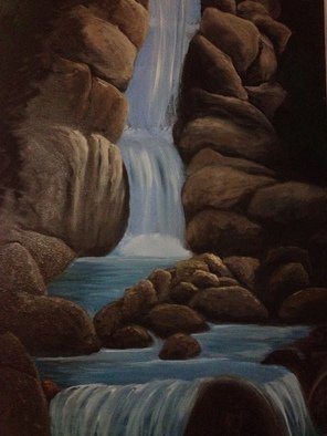 Denise Seyhun, 'The Falls', 2016, original Painting Oil, 24 x 32  x 2 inches. Artwork description: 1911     Waterfall, the falls, landscape, nature, water, wilderness        ...
