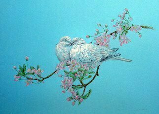 Dennis Mccallum, 'Chocolateboxy', 2014, original Watercolor, 18 x 32  x 1 cm. Artwork description: 1758 A bit too sweet for many?     Doves ...