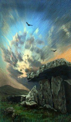 Dennis Mccallum, 'The Guardians', 2013, original Mixed Media, 15 x 22  x 1 cm. Artwork description: 1758  Are the guardians the birds or the dolmen?     ...