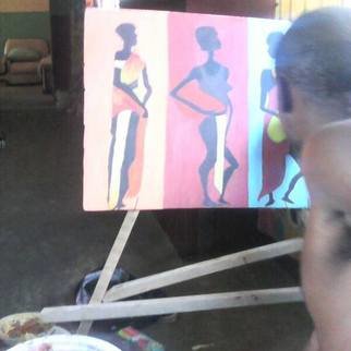 Efemena Ola; Parm Thress , 2015, Original Body Art, 0.3 x 4.2 feet. 