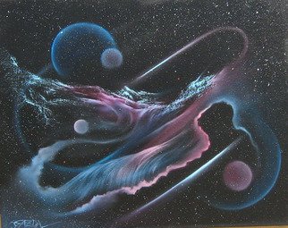 David Gazda; Spaceart 00, 2008, Original Painting Oil, 20 x 16 inches. Artwork description: 241  16h x 20w original oil on canvas, ready to hang with hanging clip ( provided) - painting can be shipped with Black Metal Frame ready to hang for an additional $30 - please advise @ checkout if you elect this option, otherwise painting will be shipped with hanging clip only . . . artist ...