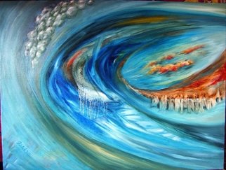 Dilek Degerli; Clouds And Waves Dance, 2012, Original Painting Oil, 100 x 70 cm. Artwork description: 241     oil on canvas    oil on canvas     ...