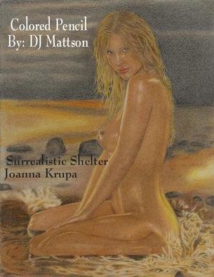 Dj Mattson; Surrealistic Shelter, 2006, Original Drawing Pencil, 8 x 11 inches. Artwork description: 241 Joanna Krupa...