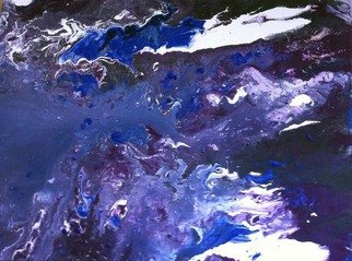 Debra Knecht; Ocean Floor, 2014, Original Painting Acrylic, 16 x 20 inches. Artwork description: 241    Abstract, Blue, Purple, Navy, White, Ocean   ...